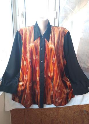 Вискозная блуза блузка рубашка большого размера мега батал