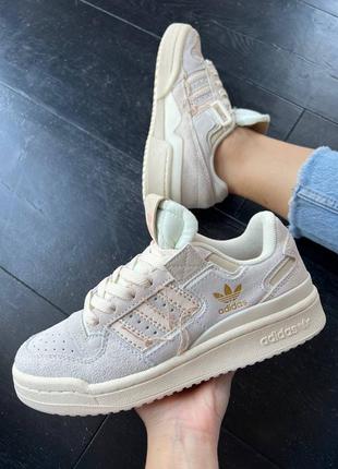 Кроссовки adidas forum 84 low off white beije