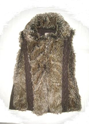 Жилет c&a knitted with style вязаная спинка