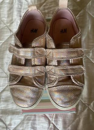 Фірмові кеди рожеві перламутрові на дівчинку