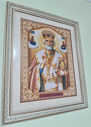 Святий миколай( алмазна вишивка)