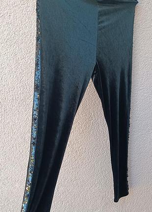 Штаны спортивные велюровые с лампасами для девочки 14-15 лет