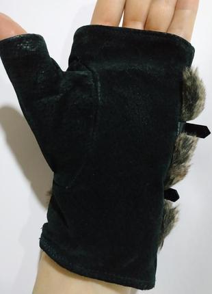 Рукавички рукавиці модні шкіряні жіночі2 фото