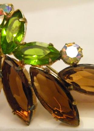 Брошь чешская бижутерия чехословакия яблонекс винтаж №1450