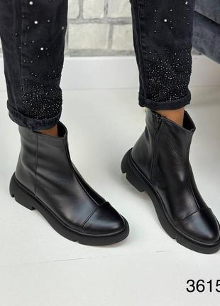 Жіночі натуральні черевички на байці або хутрі ✅