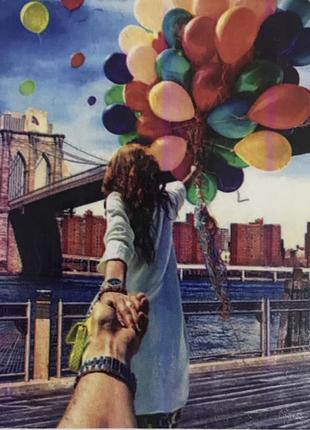 Набір "діамантова мозаїка" кольорові мріі  40*50 на підрамнику