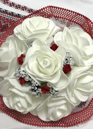 Весільний букет дублер для нареченоі червоний