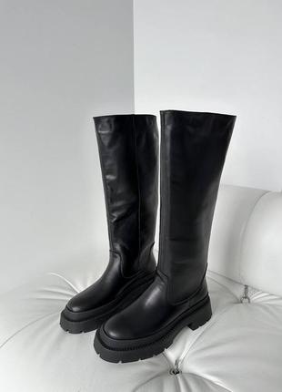 Ботфорти з натуральної шкіри, євро зима