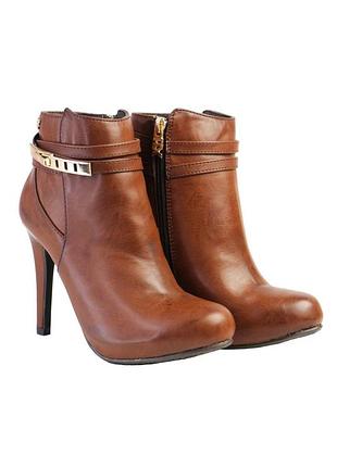 Жіночі ботильйони на підборах 35 коричневий xti