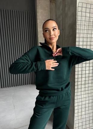 Женский спортивный костюм на флисе, элегантный спортивный костюм на флисе, тягучий костюм, теплый костюм, прогулочный костюм, прогулочный прогулочный костюмчик5 фото
