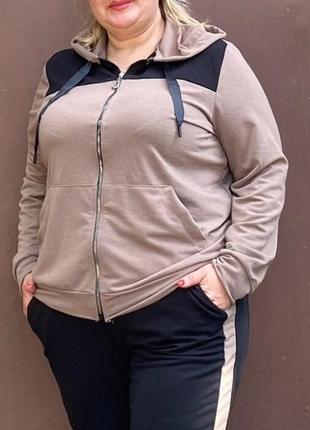 48-58 р. женский спортивный костюм двухнитка