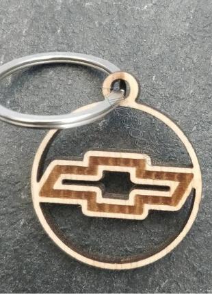 Брелок для ключів дерев’яний chevrolet