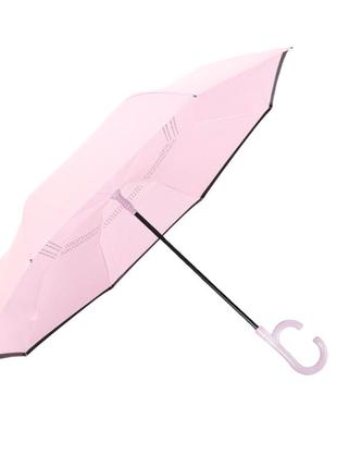 Зонт наоборот up-brella 1166 pink 14шт