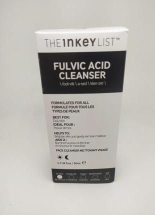 Освітлювальний гель для вмивання the inkey list. fulvic acid brightening cleanser