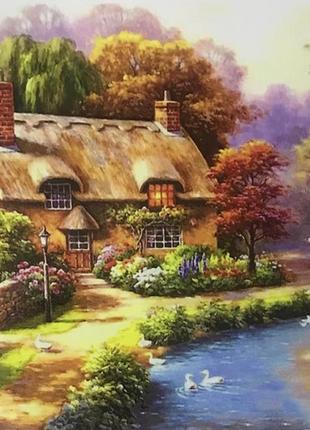 Набір "діамантова мозаїка" будиночок в горах  40*50 на підрамнику