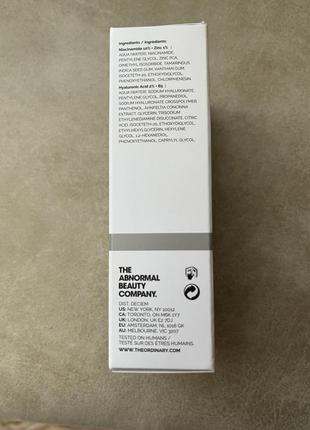 The ordinary hyaluronic acid 2% + b5 + niacinamide 10% + zinc 1%3 фото