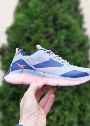 Reebok серые с синим с оранжевым кроссовками мужские демисезон кеды осенние отличное качество2 фото