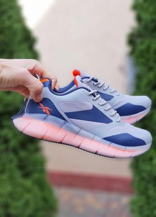 Reebok серые с синим с оранжевым кроссовками мужские демисезон кеды осенние отличное качество1 фото