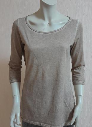 Ультрамодная хлопковая блузка с рукавом 3/4 hugo boss orange made in portugal