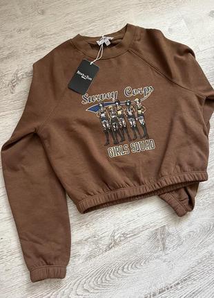 Коричнева кроп кофта don’t call me jennyfer