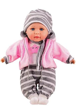 Реалістичний пупс чудо малюк в теплому одязі розповідає казку сміється інтерактивна лялька кукла