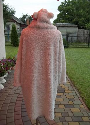 ( 50 / 52 р ) флисовая кофта худи  женская домашний свитер туника теплое платье б / у5 фото