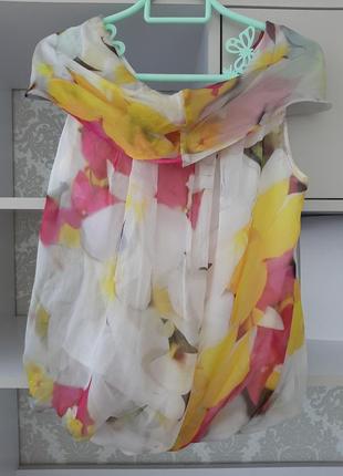 Шелк изысканная брендовая цветочная блуза3 фото