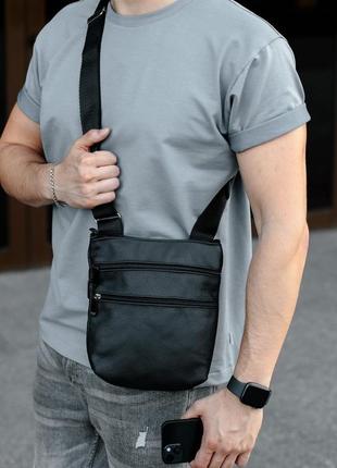 Чоловіча сумка месенджер з натуральноі шкіри (україна)1 фото
