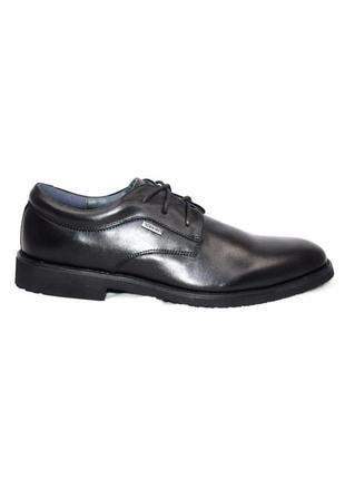 Розміри 40, 42, 43, 44, 45  шкіряні класичні чоловічі черевики, повнорозмірні, чорні  dual 87496 фото