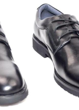Розміри 40, 42, 43, 44, 45  шкіряні класичні чоловічі черевики, повнорозмірні, чорні  dual 87493 фото