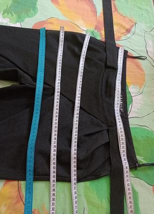 Стильные брюки брючки выкройка la&b&la брендовые темно серые необычного кроя4 фото