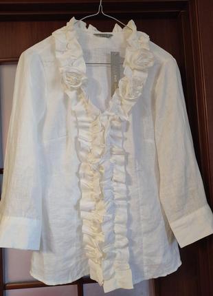 Льняная блуза блузка рубашка м (12)
