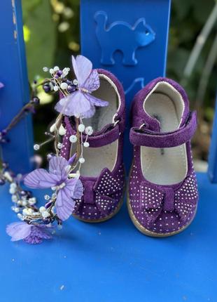 Туфлі та віночок, обруч на рік, годик шалунишка, фіолетові, метелики1 фото