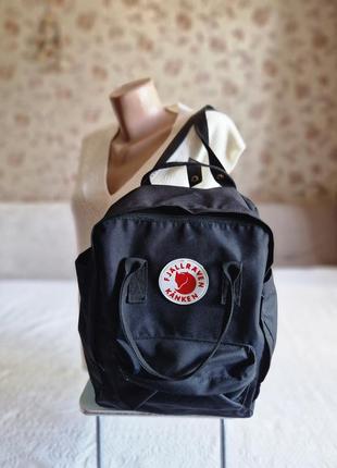 Унісекс чорний рюкзак fjallraven kanken3 фото