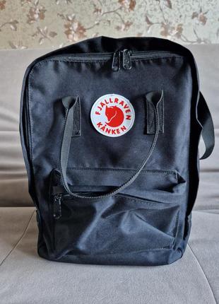 Унісекс чорний рюкзак fjallraven kanken4 фото