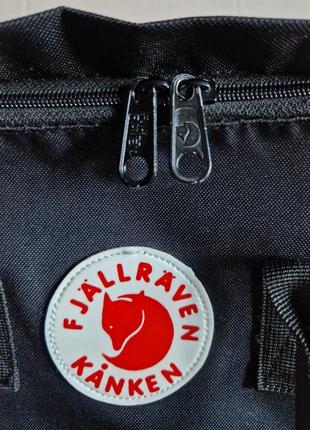 Унісекс чорний рюкзак fjallraven kanken6 фото