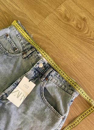 Шикарные базовые джинсовые шорты zara m 4010 фото