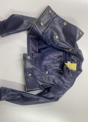 Кожаная курточка косуха 122-164 рост5 фото