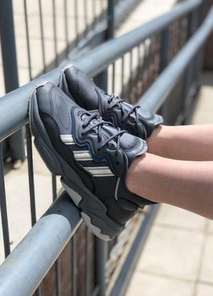 Жіночі кросівки adidas ozweego dark grey6 фото