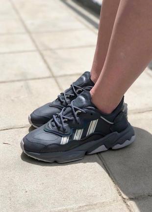 Жіночі кросівки adidas ozweego dark grey4 фото