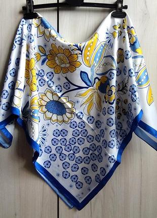Патріотичні українські хустки, хустка прапор, сувенір, жовто блакитна хустка, платок1 фото