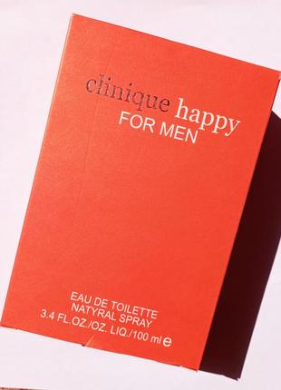 Чоловіча туалетна вода clinique happy for men, 100 мл. (без слюди)