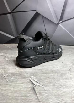 Кроссовки мужские кожаные adidas climacool black7 фото