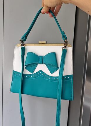 Сумочка ретро, сумка ридикюль, сумка на плече, брендова сумка lola ramona1 фото