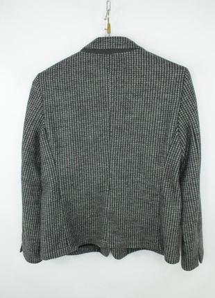 Шерстяной блейзер пиджак weekend max mara plaid gray tweed wool blazer jacket women's5 фото