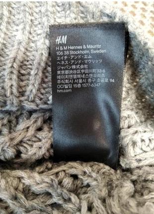 H&m. теплый красивый свитер. вязка лигьерри. батальный размер.