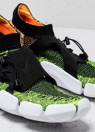 Текстильные кроссовки носка nike footscape flyknit dm volt и bright mango
 39-40 размер7 фото