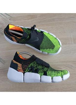 Текстильные кроссовки носка nike footscape flyknit dm volt и bright mango
 39-40 размер