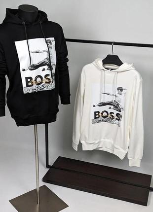 Худі hugo boss,  чоловічий - білий, чорний