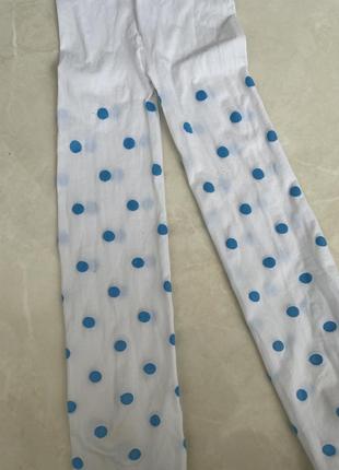 Колготы в синий горошек б/у
